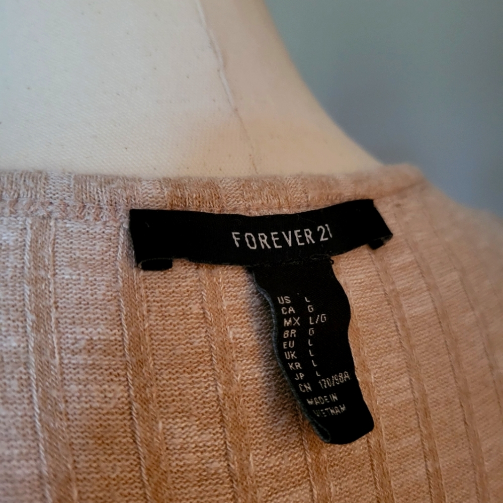 Forever 21 Cropped Racer Back Ribbed Sweater - Picture 8 of 8